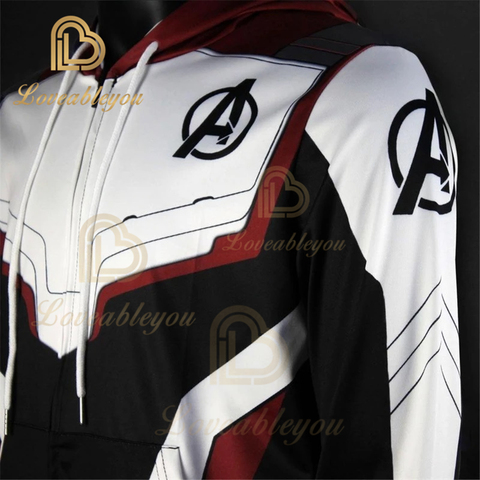 Marvel los Vengadores 4 final juego cuántico Reino Cosplay traje Hoodies hombres con capucha vengadores cremallera final juego sudadera chaqueta ► Foto 1/6