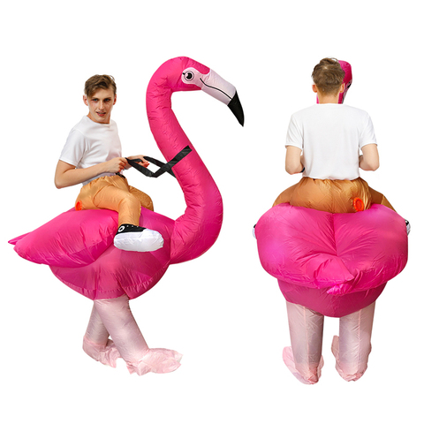 Disfraz inflable de flamenco para carnaval Unisex, divertido disfraz inflable de Halloween para adultos, hombres y mujeres ► Foto 1/6