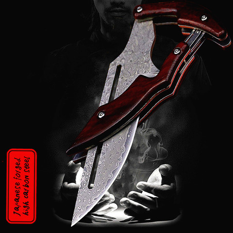 Cuchillo afilado táctico plegable para hombres mayores, cuchillo plegable personalizado para caza en la jungla, de bolsillo, de rescate ► Foto 1/6