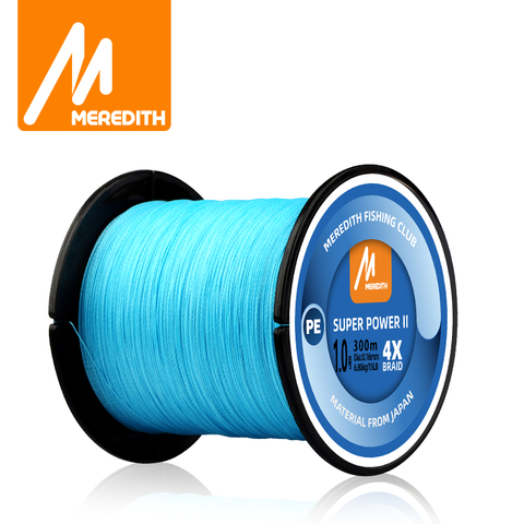 MEREDITH-cable de pesca trenzado, multifilamento para pesca de carpa, 300M/330 yardas, 4 líneas de PE 15-80lb ► Foto 1/6