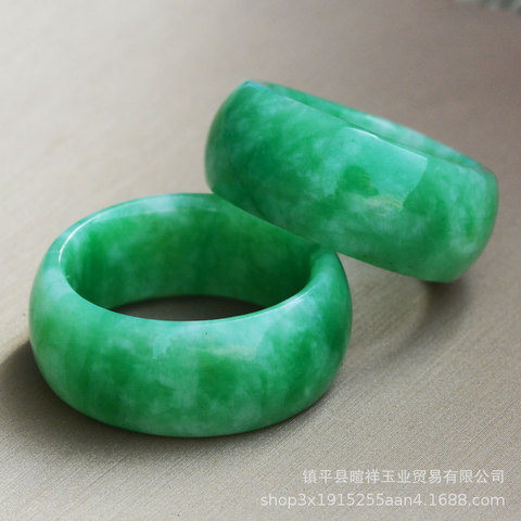 Anillo de Jade VERDE Natural de 7 a 10 tamaños, amuleto chino jadeíta, joyería tallada a mano, artesanías, regalos para mujeres y hombres ► Foto 1/4