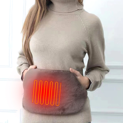 Cinturón de calefacción ajustable para cintura, terapia de Calefacción magnética eléctrica USB para el dolor Abdominal y de piernas ► Foto 1/6