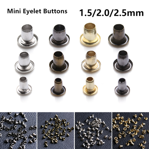 100 Uds Mini ojal botones de Metal hebilla broche botones para DIY para muñecas hebillas de cinturón hecho a mano zapatos vestimenta accesorios de costura ► Foto 1/6