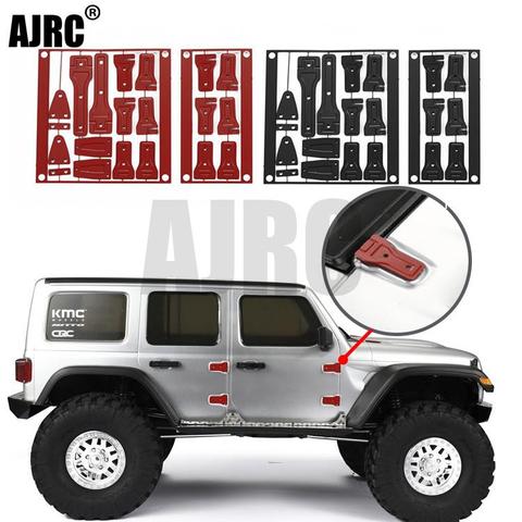 Bisagras de Metal para puerta trasera de JEEP Wrangler, accesorio AXIAL SCX10 III, rojo/Negro/plateado, bisagras de puerta con bisagras AXI03007 ► Foto 1/5