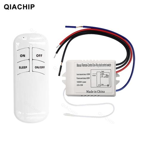 QIACHIP-mando a distancia de 1 vía CA 220 V RF para bombilla, interruptor de Control remoto inalámbrico Digital, interruptor de Control de Panel de ventilador de techo ► Foto 1/6