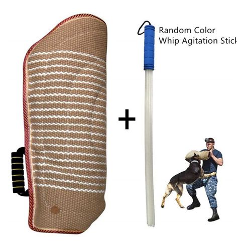 Manga de brazo de entrenamiento para perros, palo de agitación con látigo para protección de brazos, interactivo para mascotas, perros, cachorros, morder, suministros de juego C42 ► Foto 1/6