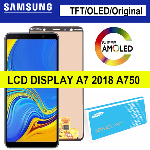 Pantalla LCD TFT/OLED/Super AMOLED para Samsung Galaxy A7 2022 A750 SM-A750F A750F, montaje de pantalla táctil, pieza de repuesto ► Foto 1/6