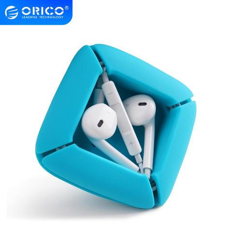 Organizador de Cable ORICO enrollador Clips de gestión Flexible de silicona para auriculares Cables ELR1 negro/gris/azul ► Foto 1/6