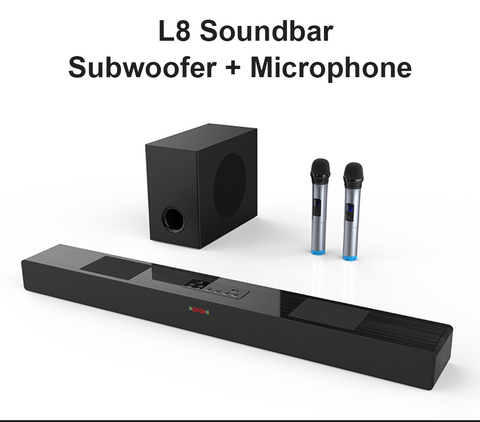 Barra de sonido L8 con Bluetooth para cine en casa, altavoz colgante de pared con graves para tv, Subwoofer, Sonido Envolvente 3D, 12 altavoces ► Foto 1/6
