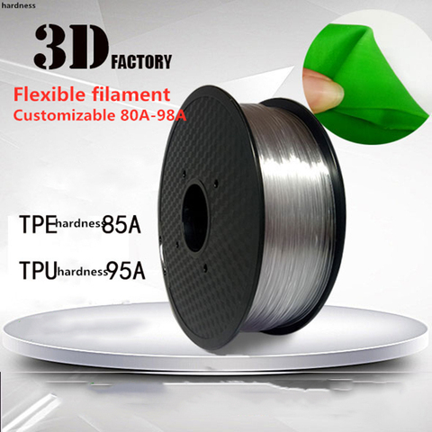 Filamento de TPE para impresora 3D, materiales elásticos y flexibles de 0,5 MM, Impresión de 1,75 kg, ± 0,02mm, 1kg, 85A 80A, superventas ► Foto 1/6