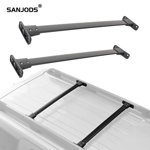 SANJODS-portaequipajes de techo de aluminio para Nissan, barra transversal superior para Nissan Pathfinder 2005, 2006, 2007, 2008, 2009, 2010, 2011, 2012, 1 par ► Foto 1/6