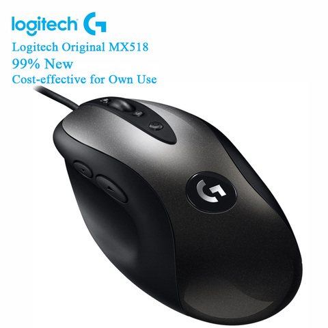 Logitech 99-ratón LEGENDARY gaming MX518 con Sensor de Héroe de 16000DPI para PC, ordenador portátil, overwatch, DOTA, PUBG ► Foto 1/6