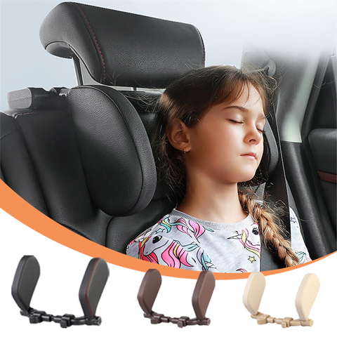 Para reposacabezas de asiento de coche cuello almohada para el coche dormir de lado la cabeza de nailon elástico telescópica apoyo lado niños ► Foto 1/6