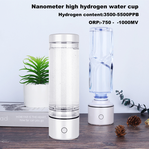 H2-Nano generador alcalino ORP, botella para agua y bebidas ionizador electrólisis, ventilador de Gas de hidrógeno puro, productos antienvejecimiento ► Foto 1/6