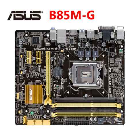 ASUS B85M-G placa base M-ATX B85M-G LGA 1150 Systemboard B85M DDR3 para Intel B85 32GB placa base de escritorio USB 3 SATA3 B85MG utilizado ► Foto 1/1