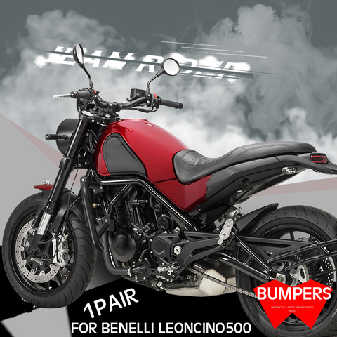 KOSOO-Protector de parachoques de motor de motocicleta, barras de choque, estilo de acero para Benelli Leoncino 500, 1 par de parachoques, accesorios de seguridad ► Foto 1/5