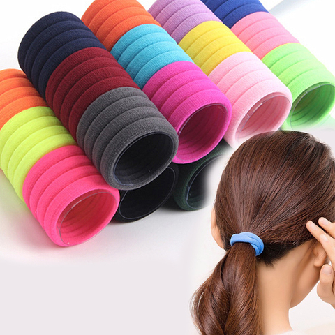 25 unids/lote 5CM cinta colorida para el pelo de arcoíris, lazos para el pelo de goma para niñas, gomas de pelo elásticas, accesorios para niños, tocado ► Foto 1/6