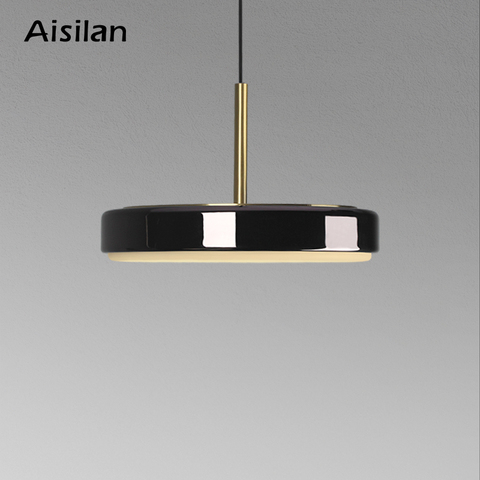 Aislan-luces colgantes de led NEGRO nórdico para cocina, comedor, lámpara colgante de techo ► Foto 1/6