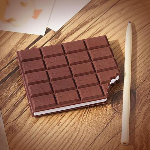 Bloc de notas con cubierta de Chocolate, libreta adhesiva creativa, papelería de oficina ► Foto 1/6
