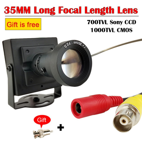 Lente de distancia Focal de 35mm de largo, 700TVL, Sony, cámara CCD, 1000TVL, caja de seguridad CCTV, Mini cámara de Color + adaptador RCA, toma de cámara para coche ► Foto 1/3