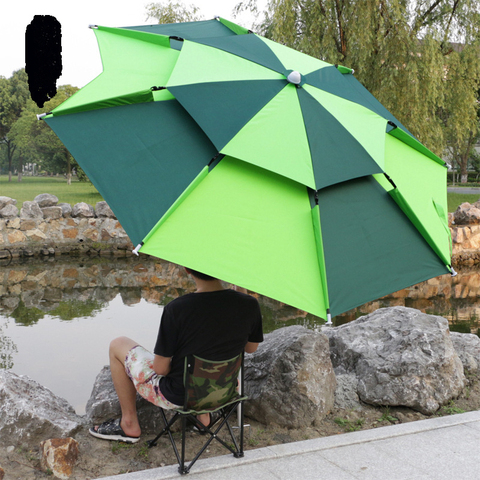 Sombrilla plegable de 2 m para pesca en la playa, sombrilla a prueba de lluvia para exteriores, parasol Anti-UV, toldo de Camping, lona impermeable portátil HW184 ► Foto 1/6