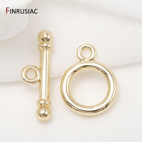 Suministros para joyería, corchetes OT chapados en oro de 14K para pulseras DIY, collares, accesorios, conectores de corchetes finales, ganchos, venta al por mayor ► Foto 1/6