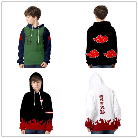 Sudadera con capucha para niños de 3 a 14 años, con estampado en 3D de Uzumaki, chaqueta de manga larga Harajuku, ropa para adolescentes ► Foto 1/6