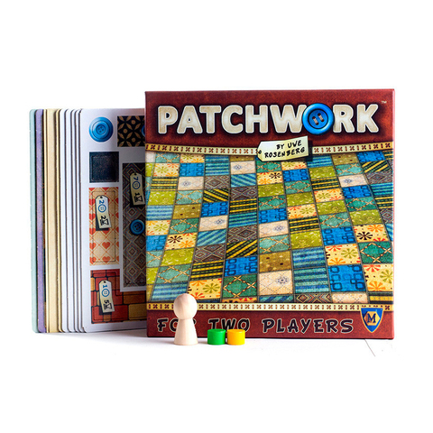 Juego de mesa Patchwork para dos jugadores, pasatiempos divertidos para fiestas, compuesto por cartas de papel, versión en chino/inglés ► Foto 1/5