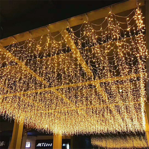 Las luces de Navidad de hadas guirnalda 6x 3M/3x3m luz Icicle Led de Navidad decoración de Año Nuevo al aire libre cortina de interior Led de cadena ► Foto 1/6