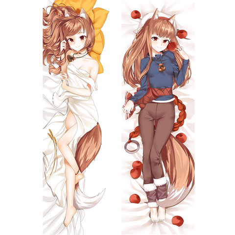 Anime especias y Lobo Holo Dakimakura funda para almohada casa ropa de cama almohada Otaku cubierta ► Foto 1/5