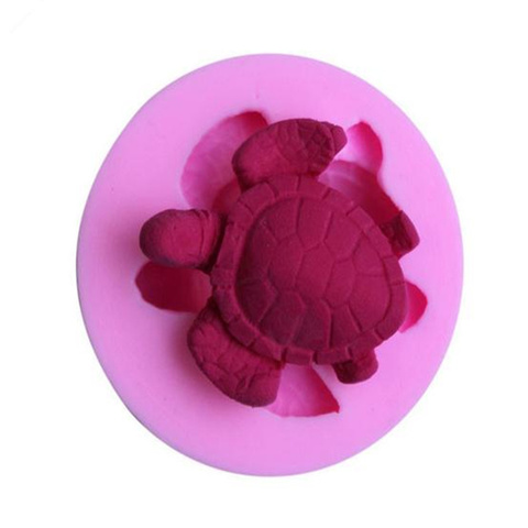 Tortoise Fondant Cake molde de silicona líquida molde de galletas de pastelería cubo de hielo jabón moldes para pudín, Chocolate DIY herramientas para hornear ► Foto 1/3