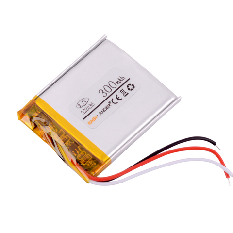 3 líneas 323036 3,7 V 300mAh Baterías de polímero de litio reemplazo genuino sansa para un clip sansa + reproductor mp3 ► Foto 1/5