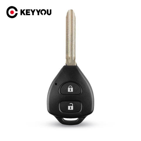 KEYYOU-carcasa de llave a distancia de plástico sin cortar, 2 botones, llaves en blanco para Toyota Corolla RAV4 Toy43 Blade ► Foto 1/5