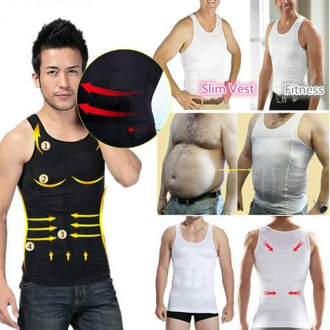 2022 hombres cuerpo adelgazar barriga Shaper Shapewear grasa quema Chaleco de ropa interior entrenador de cintura corsé músculo faja camisa ► Foto 1/6