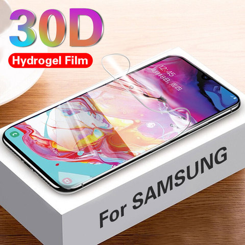 Película de hidrogel 30D para Samsung Galaxy A70, A50, A30, A20, A10, Protector de pantalla S10e, S10, note 10 Plus, película protectora suave, no cristal ► Foto 1/6