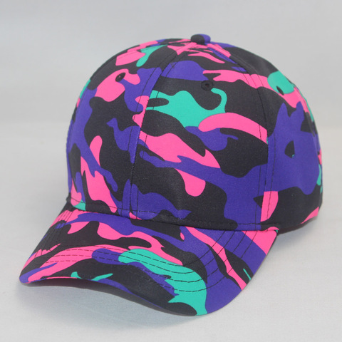 Gorra de béisbol de camuflaje multicolor para hombre y mujer, gorro de béisbol de camuflaje multicolor, estilo Hip hop, unisex ► Foto 1/6