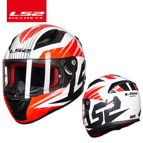 LS2 tienda Global LS2 FF353 casco de moto de cara completa rcycle ABS estructura segura casco moto capacete ls2 cascos de carreras callejeras rápidas ► Foto 1/3