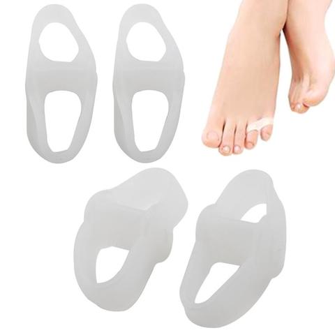 Corrector de Gel de silicona para dedos, corrector de Hallux Valgus, alivio del dolor, dedo gordo del pie, separador de pulgar, protección para el cuidado de los pies, uso diario, 1 par ► Foto 1/6