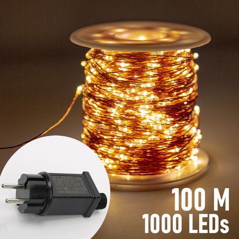 Cable de cobre de 100 luces LED a prueba de agua ► Foto 1/6