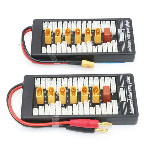 Placa de carga de batería 2-6S XT60, enchufe, placa de carga paralela con conectores Banana XT60/4,0 para IMAX B6 B6AC B8 ► Foto 1/6