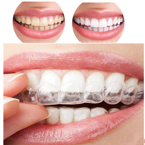 4 Uds EVA de termoformado de higiene Oral Dental bandejas Blanqueamiento Dental blanqueamiento blanqueador de dientes boca cuidado abdomen Bleken ► Foto 1/6