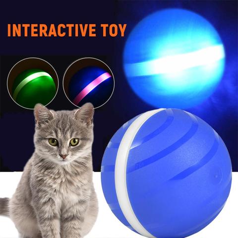 Pelota eléctrica para perros, juguete inteligente de 2. ª generación, antimordedura, impermeable, recargable por USB, Led, para saltar ► Foto 1/6