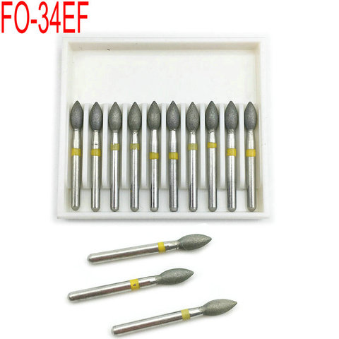 Brocas de diamante Dental, FO-34EF de Material Dental de alta velocidad con mango de 1,6mm de diámetro ► Foto 1/6