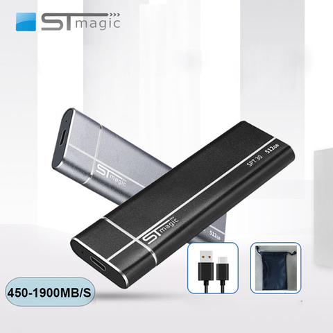 Stmagic-unidad de estado sólido portátil Spt30, USB 3,1, 128GB, 256GB, 512GB, 1TB, 2TB, SSD externo, 480-1900 MB/S para juego de portátil ► Foto 1/6