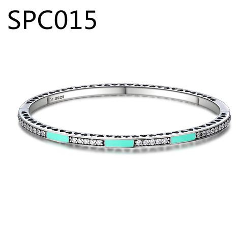 (Sin caja) SPC1-abalorio de plata compatible con pulsera de cuentas blancas para cadena de serpiente de mujer, pulseras de cristal de flores Vintage ► Foto 1/6