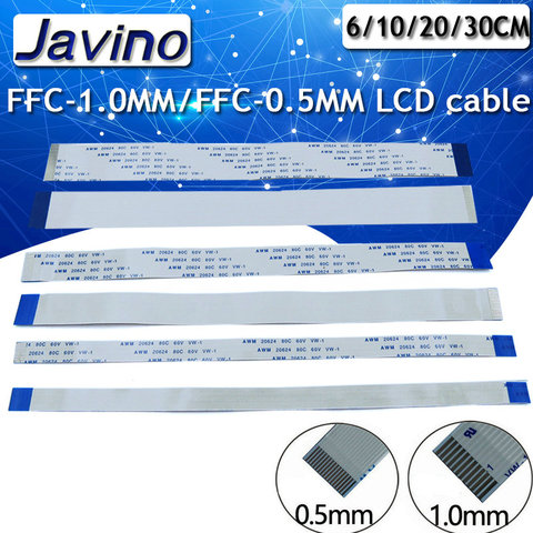 Cable plano y flexible de varias longitudes cable plano y flexible de 10 uds, conector LCD AWM 20624 80C 60V VW-1 FFC-1.0MM/FPC-0.5MM ► Foto 1/6