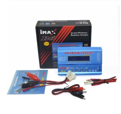 Cargador iMAX B6 80W con juegos de cables de carga XT60, Conector grande/mini Tamiya Deans, enchufe opcional ► Foto 1/4