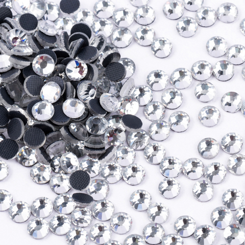 Diamantes de imitación DMC transparentes de alta calidad, Strass de cristal superbrillante, fijación en caliente, para ropa de tela ► Foto 1/6