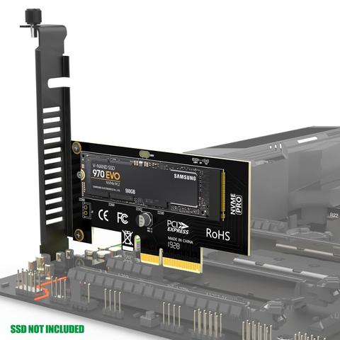AMPCOM-adaptador externo de SSD M.2 NVMe, tarjeta Express, M Key a PCIE 3,0 X4, tamaño 230-2280, velocidad completa ► Foto 1/6