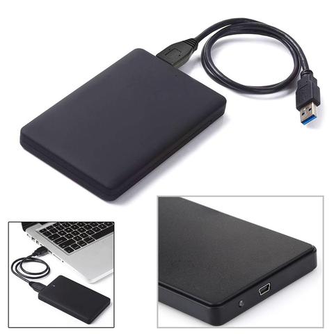 Funda de disco duro-carcasa de disco duro externo Sata a USB carcasa de disco duro portátil delgada de 2,5, Funda de disco duro con Cable USB 2,0 ► Foto 1/6